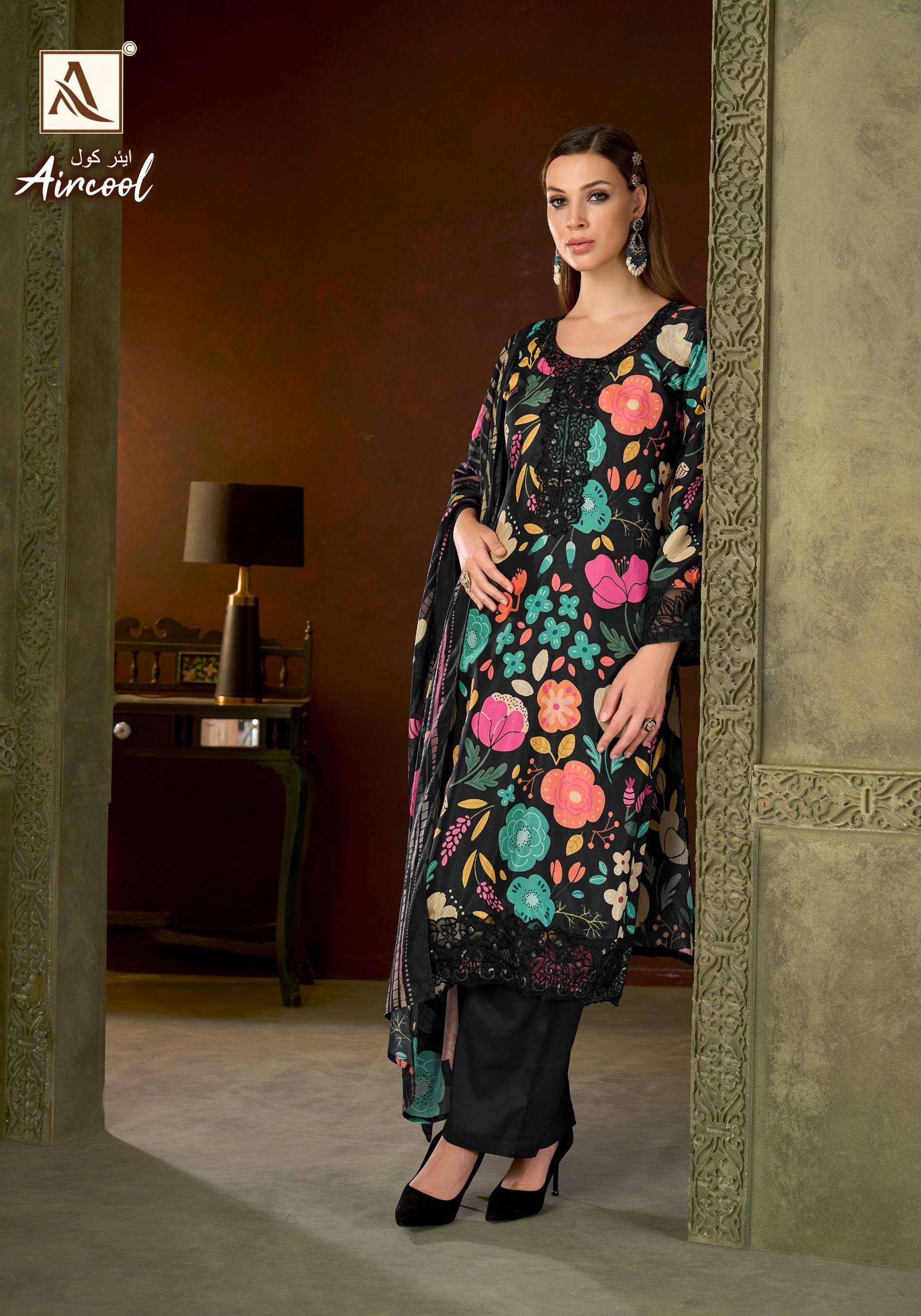 AIRCOOL By Alok Suit 01 To 06 Series Beautiful Festive Suits Stylish Fancy Colorful Ethnic Wear Pure Viscose Maslin Print Dresses At Wholesale Price